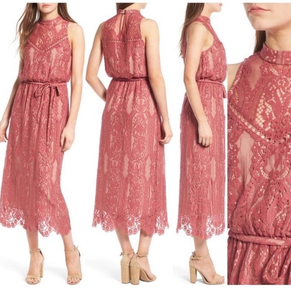 Wayf Dresses & Skirts - WAYF Lace Midi Dress